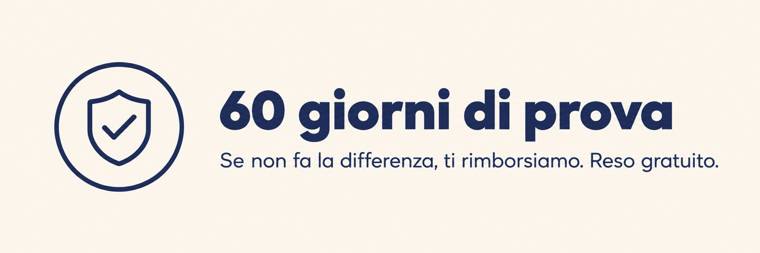 60 giorni di prova: se non fa la differenza, ti rimborsiamo